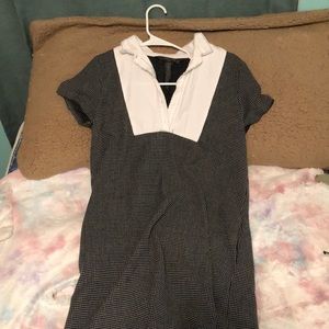 Long black and white dress